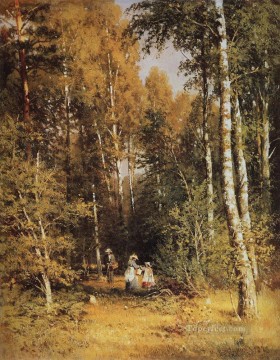 150の主題の芸術作品 Painting - 白樺林 1878 古典的な風景 イワン・イワノビッチの木々